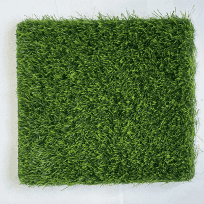 artificial grass tiles square green synthetic lawn mat on white background