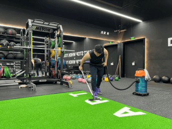 artificial turf cleaning in gym with vacuum low maintenance durable synthetic grass for fitness area