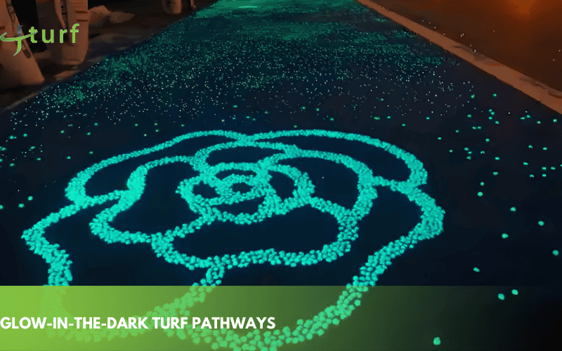 Más de 30 ideas de césped artificial y pavimentación para elevar cualquier espacio exterior en 2025 14 artificial turf glow in the dark pathway synthetic grass evening event durable landscape design