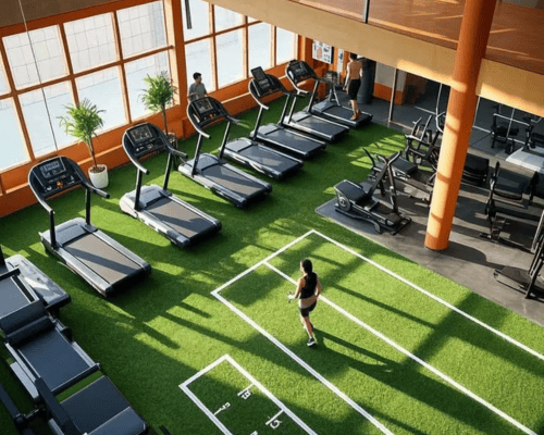 Gym 1 artificial turf gym flooring durable synthetic grass for cardio workouts