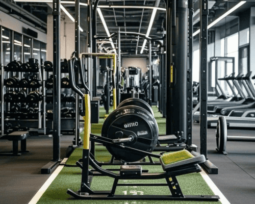 Gym 9 artificial turf gym setup durable synthetic grass for weightlifting area