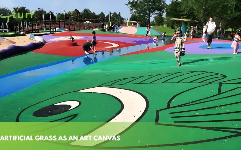 Más de 30 ideas de césped artificial y pavimentación para elevar cualquier espacio exterior en 2025 11 artificial turf playground art canvas synthetic grass family park durable colorful design