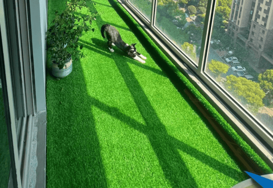 Custom Turf 7 custom artificial grass for balcony with vibrant green turf providing a pet-friendly space for special uses
