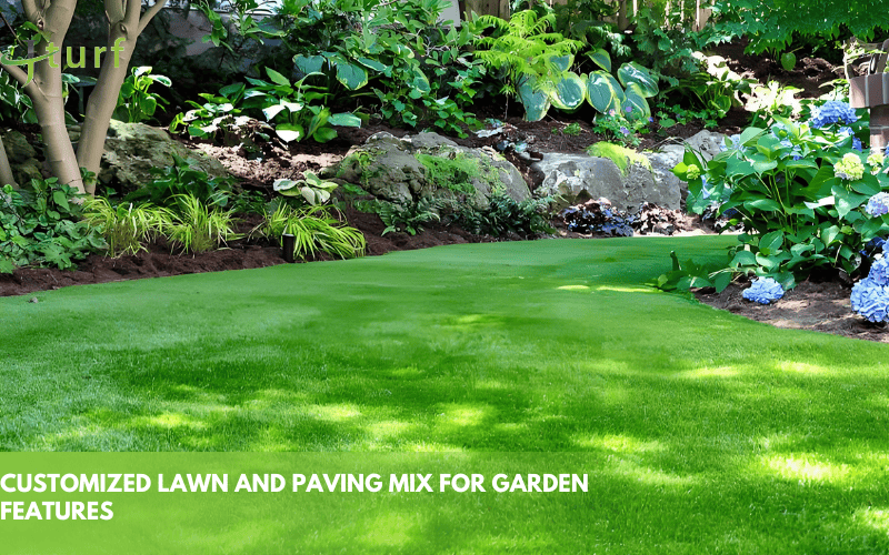 Más de 30 ideas de césped artificial y pavimentación para elevar cualquier espacio exterior en 2025 4 customized lawn and paving mix for garden with artificial turf and plants