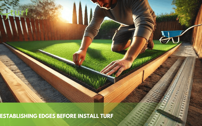Guía paso a paso para instalar césped artificial 4 establishing edges before install turf 1