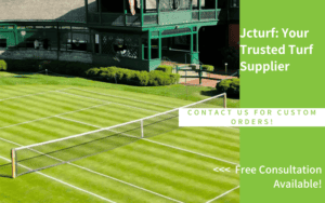 green grass tennis court with net professional tennis facility lush playing surface traditional turf for sports
