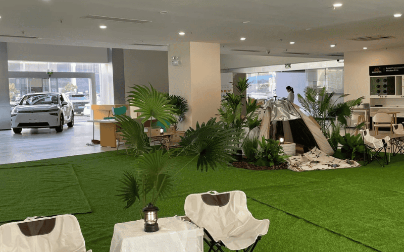 Events 7 indoor artificial grass decoration for showroom and event space