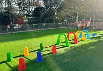 Playground 10 playground turf with colorful play equipment providing a fun and safe environment