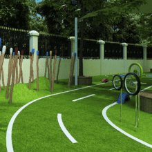 Playground 6 playground turf with customized design and features offering a safe and engaging play area