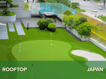Residential 15 residential artificial grass for rooftop golf putting green in Japan