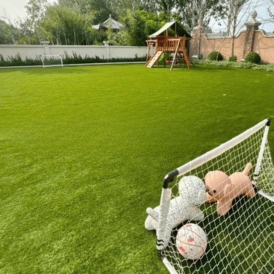 Residential 2 residential patio artificial grass with play area safe and low maintenance