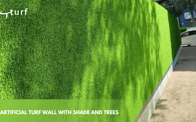 Artificial Wall Grass for Beautiful and Low-Maintenance Spaces 2 artificial turf privacy fence landscape installation outdoor urban street