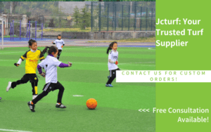 children playing football on artificial turf