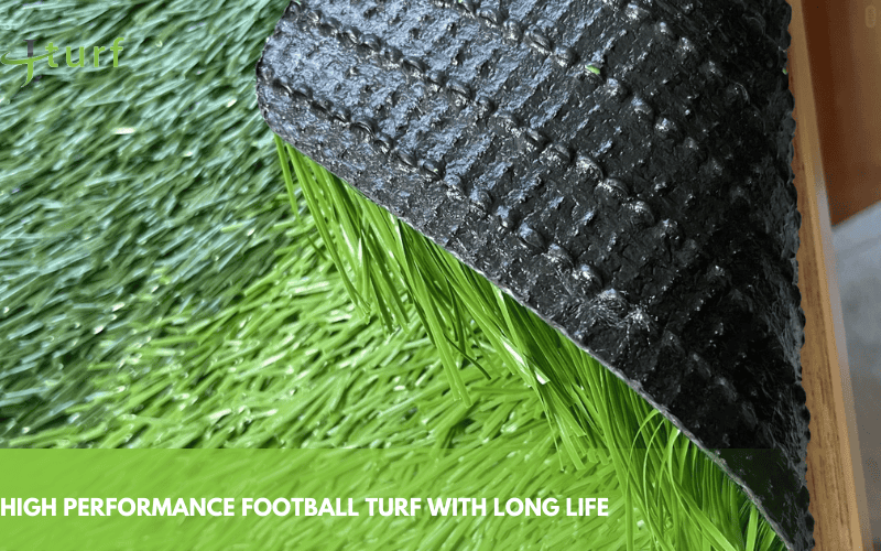 Different Types of Turf Football Fields: Which One is Best? 5 close up view of synthetic grass backing durable construction for outdoor installation easy maintenance turf material