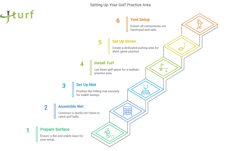 How to Create a Home Golf Practice Setup: Step-by-Step Guide 2 golf practice area setup guide using artificial turf mat