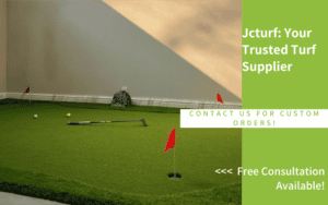 Home (模板) 10 indoor putting green with synthetic turf and red flags, ideal for home practice