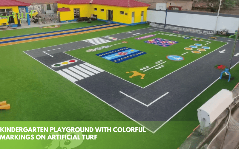 Outdoor Artificial Grass: Benefits, Cost, and Lifespan Explained 2 multi purpose artificial turf kindergarten playground installation safe colorful design