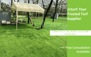 outdoor artificial turf with camping site