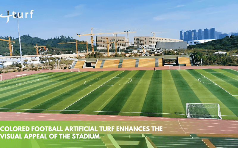 Creative Colored Turf Football Fields to Elevate Your Venue 2 synthetic football field with colorful turf and running track urban outdoor sports facility durable and low maintenance turf