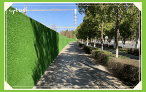 synthetic grass decorative wall landscape installation outdoor urban area