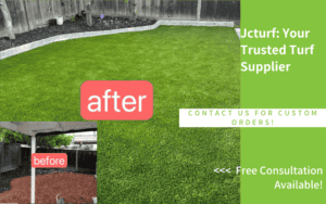 artificial grass replacement before and after