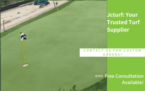 artificial putting green for backyard golf training with realistic turf surface