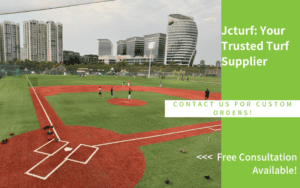 baseball turf field with players practicing on synthetic gra…