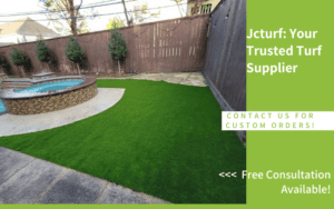 design artificial grass around pool