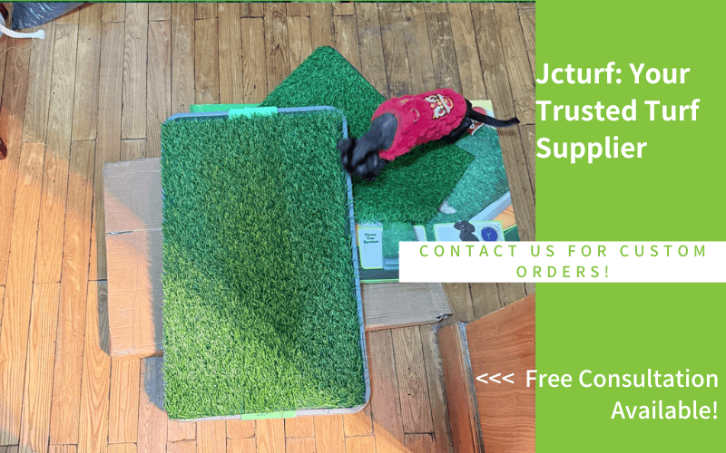 indoor synthetic grass dog potty tray with training mat system for small pets