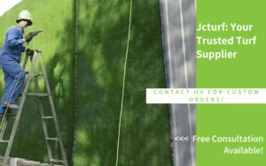 hang artificial grass on wall