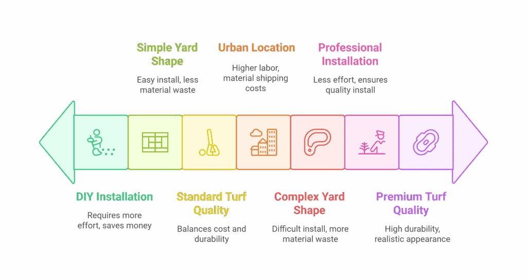 key factors that influence turf installation cost in yard