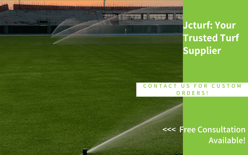large sports field with sprinkler system watering natural grass