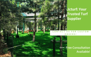 multi purpose artificial grass dog park under tree shade for outdoor recreational use