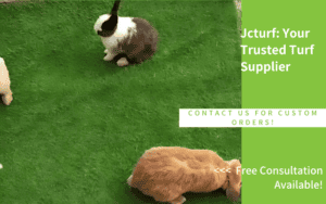 multi purpose artificial grass for outdoor rabbit enclosure with soft safe surface