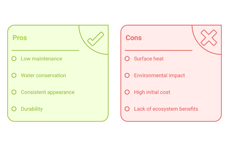 pros and cons of artificial turf 1