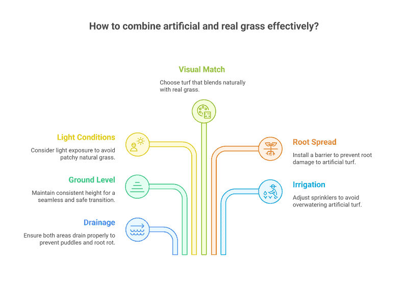 key considerations before combining artificial and real grass