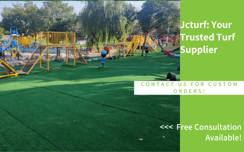 multi-purpose artificial turf field with climbing nets for outdoor childrens games
