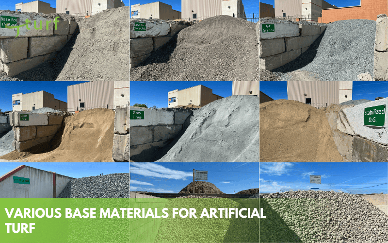 various base materials for artificial turf installation