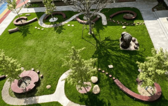Landscaping Turf 1 artificial turf garden low-maintenance synthetic grass for park maintenance